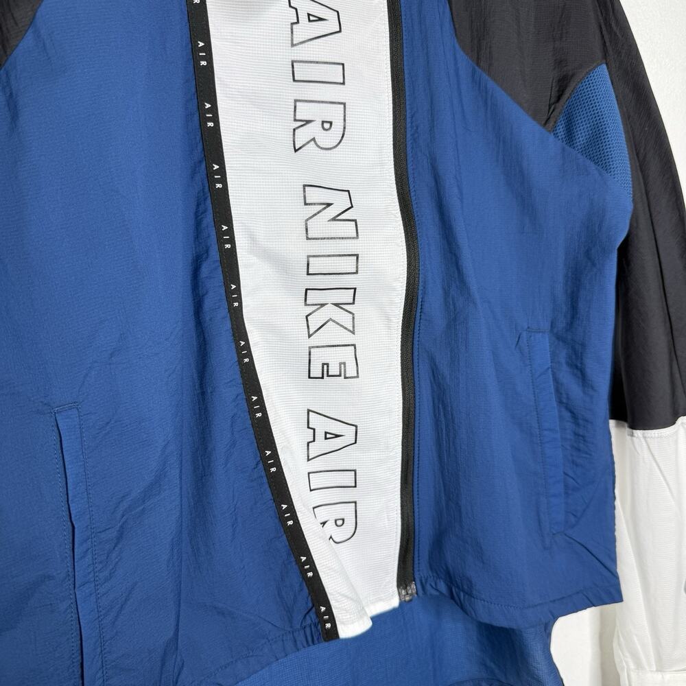 Nike Air Windbreaker Jacket Size S Blue Black White Colorblock Full Zip Running